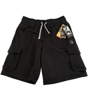 New Mens AND1 Ultimate Cargo Sweat Athletic Shorts Black NWT Size Medium 10”